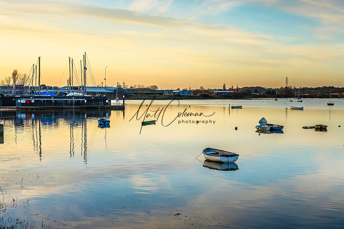 Reflections at sunset in Manningtree